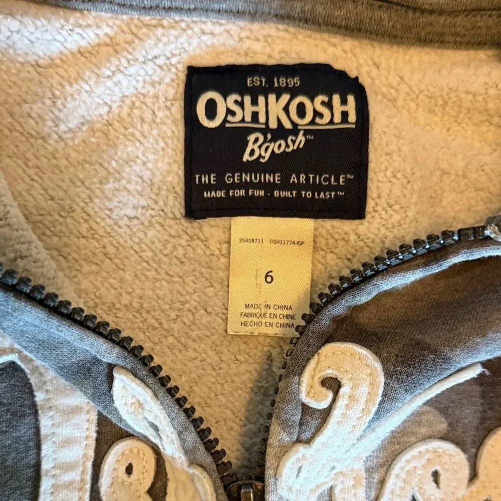 OshKosh B'gosh & Carter’s  Camo Hoodie and Navy Quarter Zip  Pullover Bundle 6